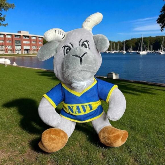 US Navy Mascot Plush Bill Billy Goat Navy Shirt Stuffed Animal Semper Fortis 7” - Picture 1 of 13